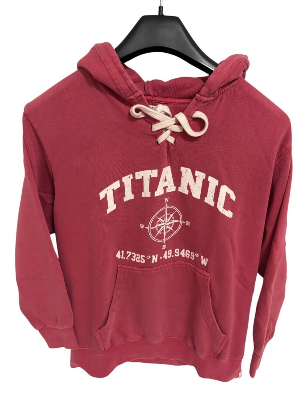 Titanic Lace Up Hoodie Size Medium Coordinates Vineyard Crew